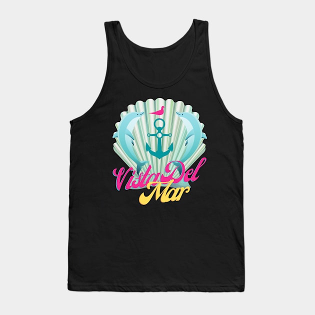 Vista del Mar Barb and Star Tank Top by MalibuSun